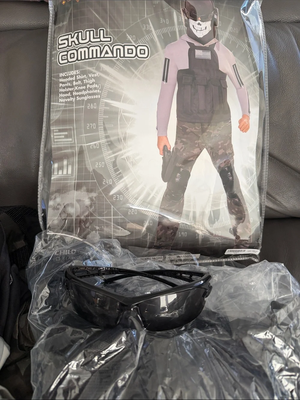 Spirit Kids Skull Commando Costume - Black, White, Camouflage